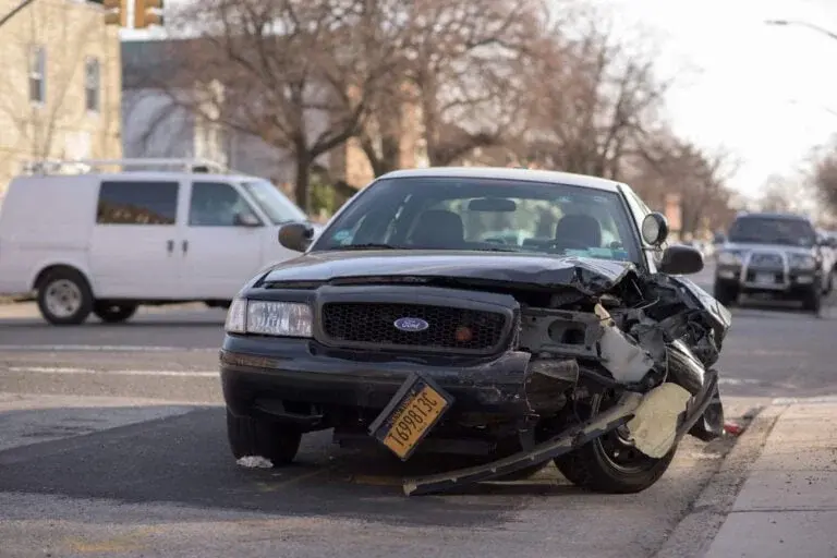 A vehicle involved in a car accident needing a car accident lawyer in Durham, NC